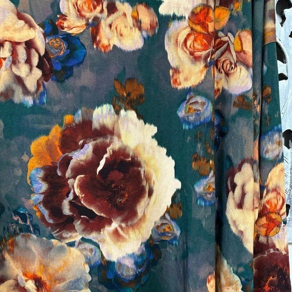 Bryn Walker Gabo Green Floral Scoop Neckline Tunic NWOT - Picture 6 of 9